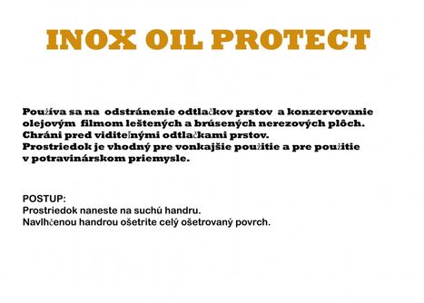 INOX OIL PROTECT - konzervácia nerez povrchu