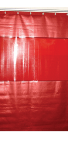 Zástena kombinovaná červeno-červená 1 950 mm.